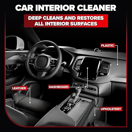 CARFIDANT INTERIOR CLEANER SPRAY 128OZ DEEP CLEANS CAR SEATS, LEATHER, FABRIC DASHBOARD