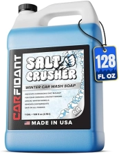 CARFIDANT SALT CRUSHER CAR WASH SOAP 128OZ - THICK FOAM, CORROSION PROTECTION, SALT GRIME REMOVAL