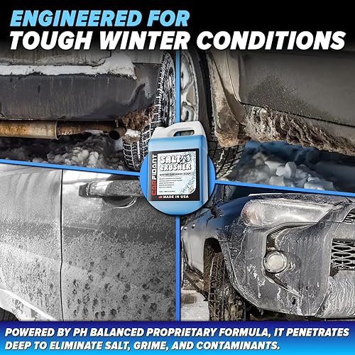 CARFIDANT SALT CRUSHER CAR WASH SOAP 128OZ - THICK FOAM, CORROSION PROTECTION, SALT GRIME REMOVAL