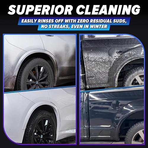 CARFIDANT SALT CRUSHER CAR WASH SOAP 128OZ - THICK FOAM, CORROSION PROTECTION, SALT GRIME REMOVAL
