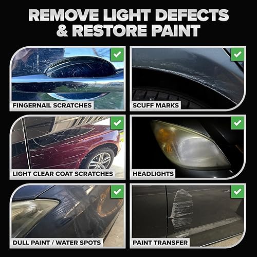 CARFIDANT BLACK SCRATCH REMOVER KIT CAR PAINT SCRATCH SWIRL REMOVER WITH BUFFER PAD
