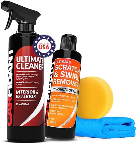 CARFIDANT SCRATCH SWIRL REMOVER KIT WITH TOWEL ULTIMATE CLEANER FOR CAR PAINT RESTORATION