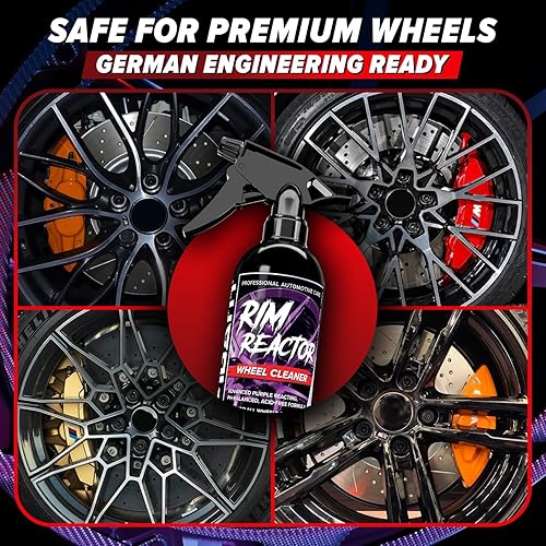 CARFIDANT RIM REACTOR WHEEL CLEANER SPRAY SAFE FOR BMW, MERCEDES, AUDI PORSCHE 16OZ