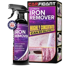 CARFIDANT IRON REMOVER CAR DETAILING SPRAY PH NEUTRAL RUST, BRAKE DUST FALLOUT CLEANER, 16OZ