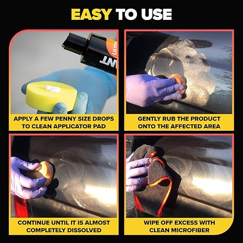 CARFIDANT SCRATCH REMOVER SWIRL ELIMINATOR KIT WITH BUFFER PAD CAR PAINT REPAIR 8.4OZ