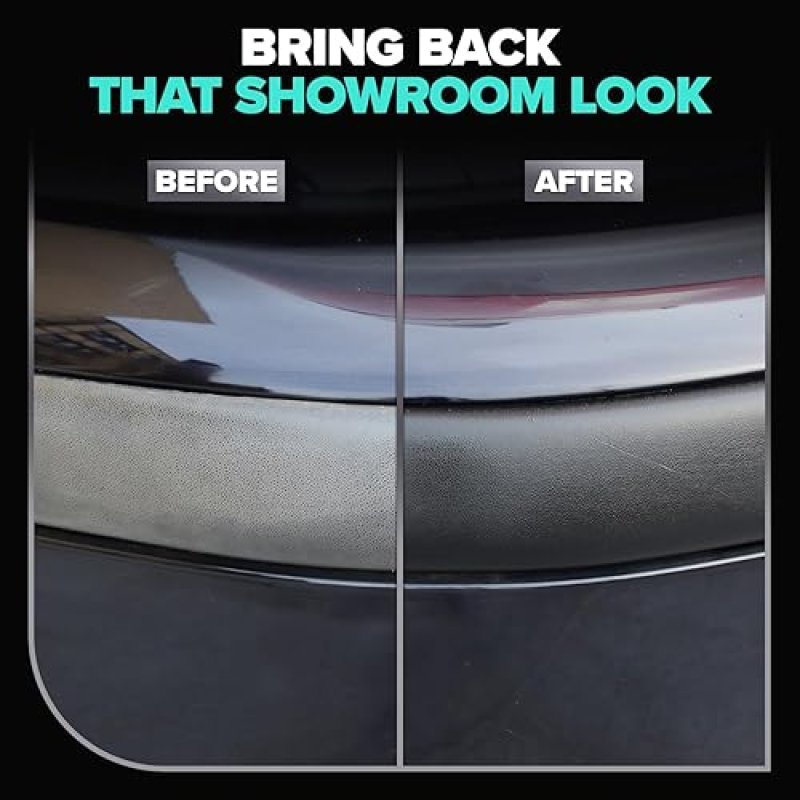 CARFIDANT PLASTIC RESTORER 8.4OZ REVIVES FADED PLASTIC, VINYL RUBBER TRIM WITH UV PROTECTION