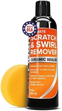 CARFIDANT SCRATCH SWIRL REMOVER FOR CARS UNIVERSAL PAINT REPAIR POLISH 8.4 OZ BUFFER PAD