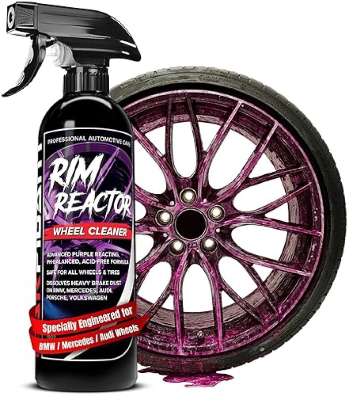CARFIDANT RIM REACTOR WHEEL CLEANER SPRAY PH NEUTRAL, SAFE FOR BMW, AUDI, MERCEDES VW 16 FL OZ