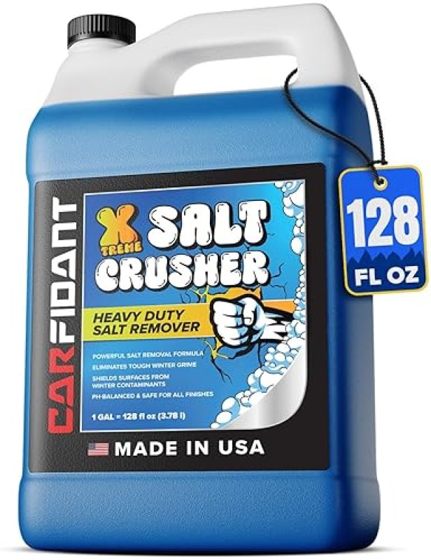 CARFIDANT XTREME SALT CRUSHER HEAVY DUTY BOAT WASH SALT REMOVER, MARINE ENGINE FLUSH, 1 GALLON