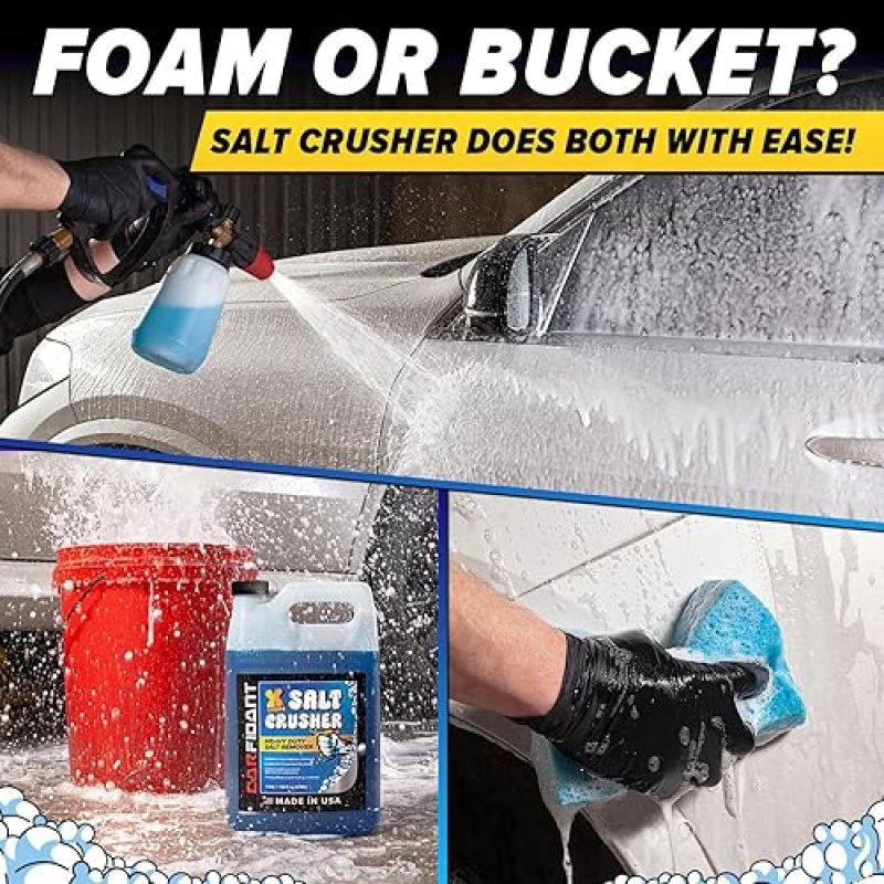 CARFIDANT XTREME SALT CRUSHER HEAVY DUTY BOAT WASH SALT REMOVER, MARINE ENGINE FLUSH, 1 GALLON