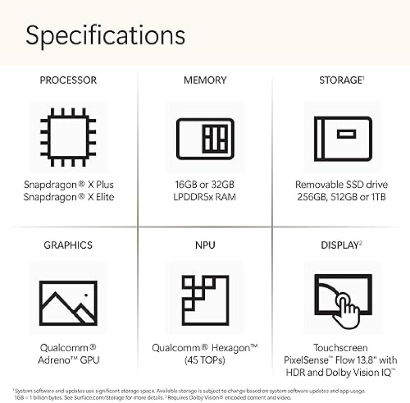 MICROSOFT SURFACE LAPTOP 2024 - 13.8 TOUCHSCREEN, SNAPDRAGON X PLUS, 16GB RAM, 512GB SSD, WINDOWS 11