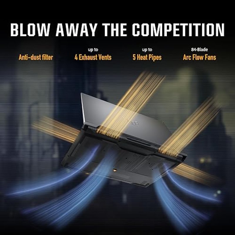 ASUS TUF GAMING F16 2024 LAPTOP, 16 FHD 144HZ, INTEL CORE I5-12490H, RTX 4050, 8GB RAM, 512GB SSD