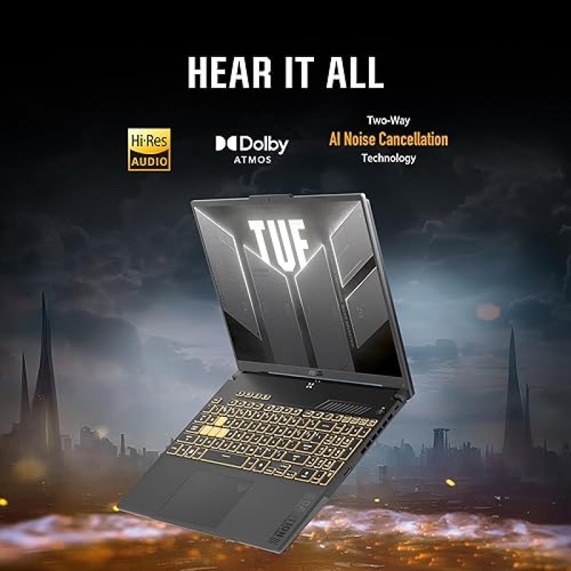 ASUS TUF GAMING F16 2024 LAPTOP, 16 FHD 144HZ, INTEL CORE I5-12490H, RTX 4050, 8GB RAM, 512GB SSD