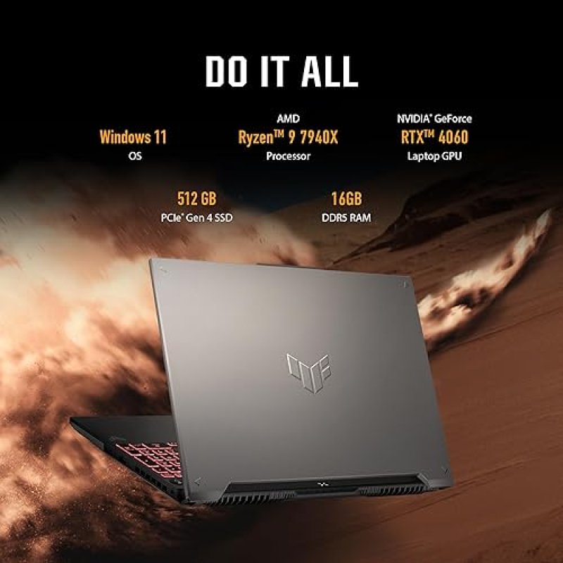 ASUS TUF GAMING A16 LAPTOP 16 FHD 165HZ RYZEN 9 7940HX RTX 4060 16GB DDR5 512GB SSD WIN11