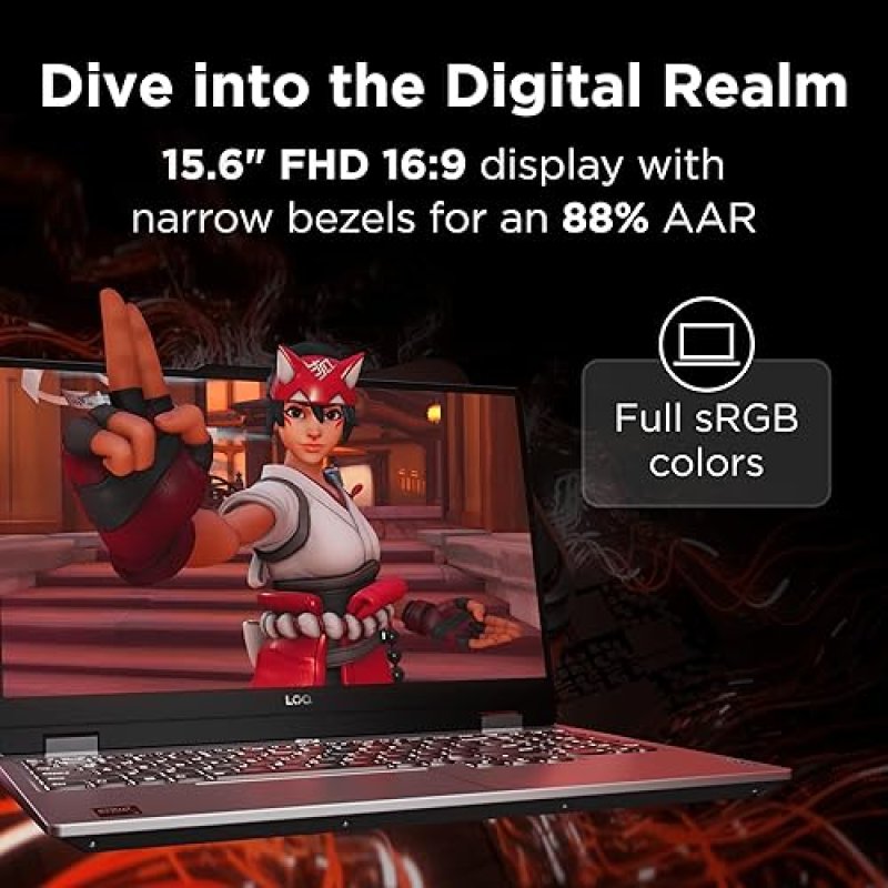 LENOVO LOQ GAMING LAPTOP 15.6 FHD, AMD RYZEN 7 8845HS, RTX 4050 6GB, 16GB RAM, 512GB SSD