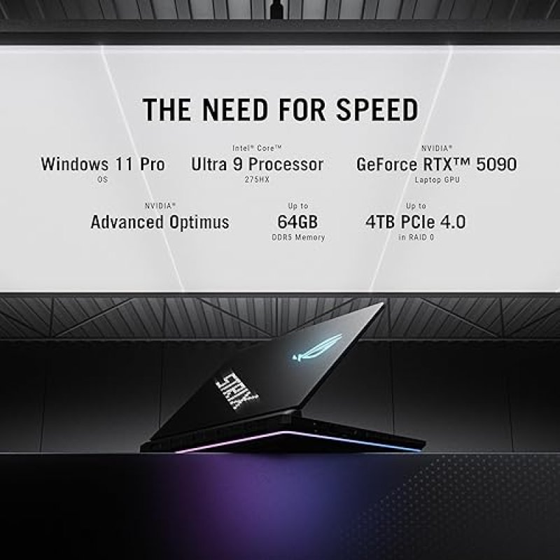 ASUS ROG STRIX SCAR 18 2025 GAMING LAPTOP 18 2.5K 240HZ RTX 5080, INTEL CORE ULTRA 9, 32GB RAM