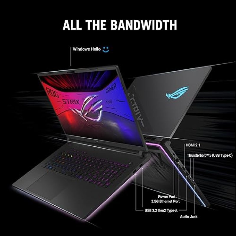 ASUS ROG STRIX SCAR 18 2025 GAMING LAPTOP 18 2.5K 240HZ RTX 5080, INTEL CORE ULTRA 9, 32GB RAM