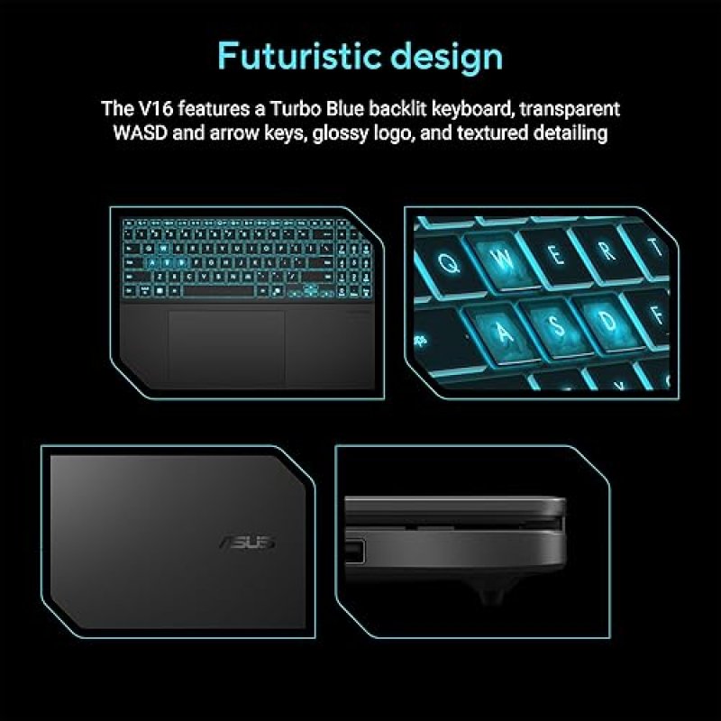 ASUS V16 GAMING LAPTOP 16 WUXGA 144HZ, INTEL CORE I7, RTX 3050, 16GB RAM, 512GB SSD, WIN 11