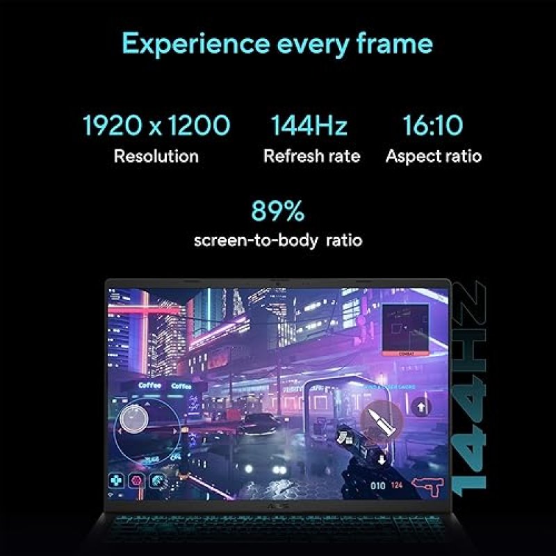 ASUS V16 GAMING LAPTOP 16 WUXGA 144HZ, INTEL CORE I7, RTX 3050, 16GB RAM, 512GB SSD, WIN 11