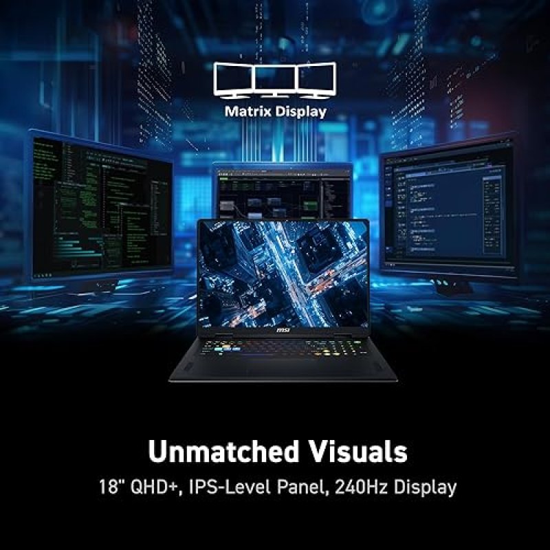 MSI VECTOR A18 HX 18 QHD 240HZ GAMING LAPTOP RYZEN 9-9955HX RTX 5080 32GB 1TB SSD WIN 11