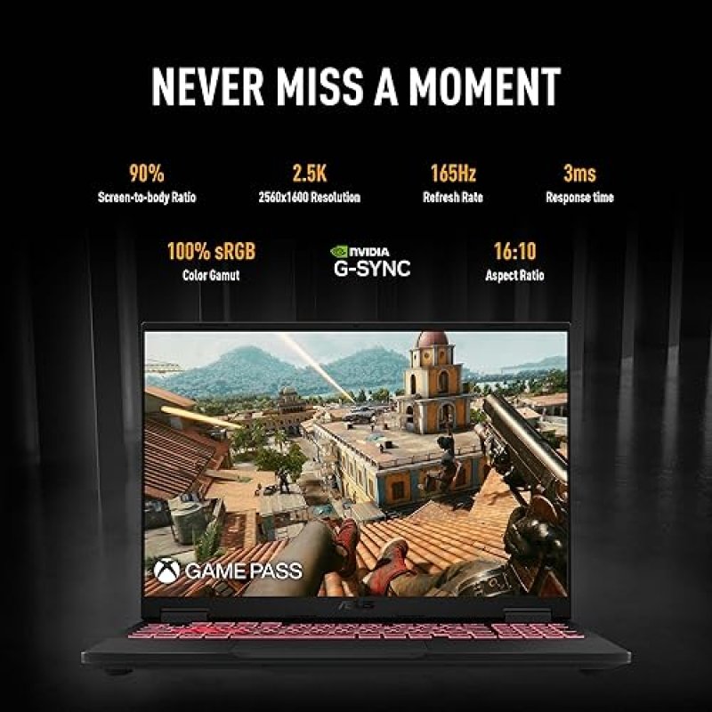ASUS TUF GAMING A16 2025 LAPTOP, 16 165HZ, AMD RYZEN 9 HX 370, RTX 4070, 32GB RAM, 1TB SSD