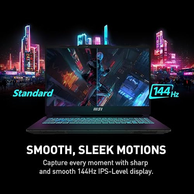 MSI CYBORG 15 GAMING LAPTOP INTEL I5-12450H RTX 2050 15.6 FHD 144HZ 16GB DDR5 512GB SSD