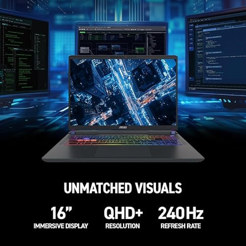 MSI VECTOR 16 HX 16 FHD 144HZ GAMING LAPTOP INTEL CORE ULTRA 7-255HX RTX 5070TI 16GB RAM