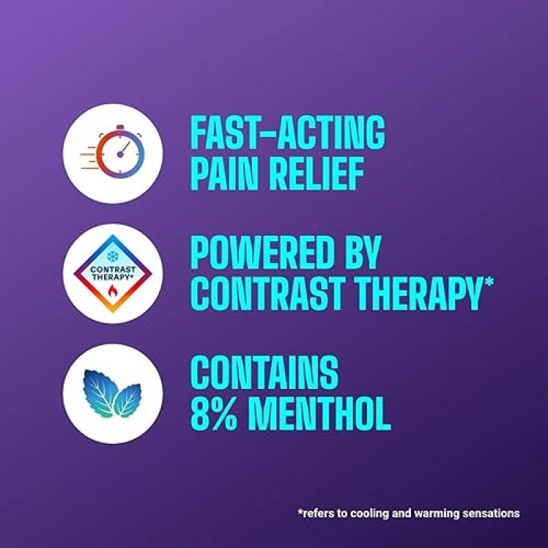 ICY HOT NIGHTTIME PAIN RELIEF ROLL-ON 8 MENTHOL FOR ACHES SORENESS WITH LAVENDER, 2 OZ