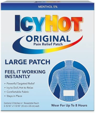 ICY HOT ORIGINAL LARGE PAIN RELIEF PATCHES 15 COUNT FOR BACK LARGE MUSCLE AREAS
