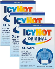 ICY HOT ORIGINAL XL PAIN RELIEF PATCHES TARGETED BACK LARGE AREA RELIEF, 3 PATCHES PACK
