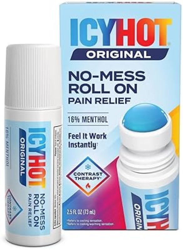 ICY HOT ORIGINAL MEDICATED PAIN RELIEF LIQUID 2.5 OZ WITH NO MESS APPLICATOR FOR FAST RELIEF