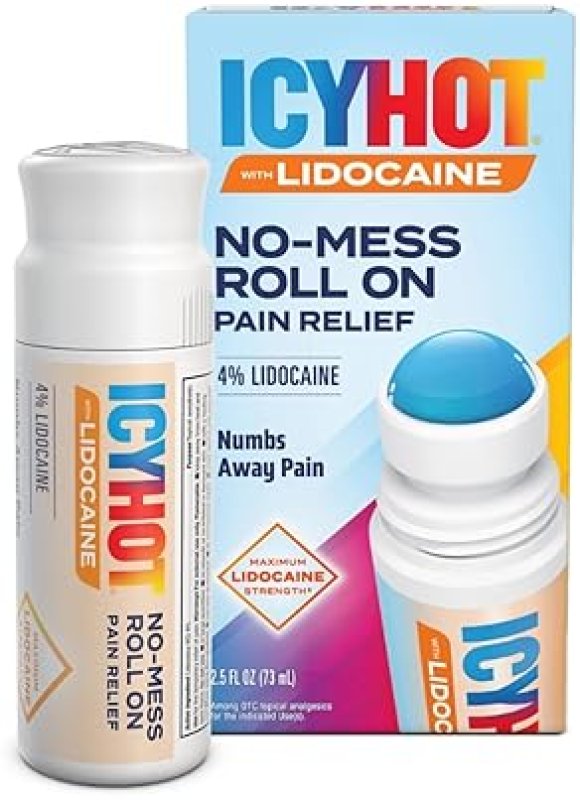 ICY HOT MAX STRENGTH LIDOCAINE PAIN RELIEF LIQUID WITH NO-MESS APPLICATOR, 2.5 OZ