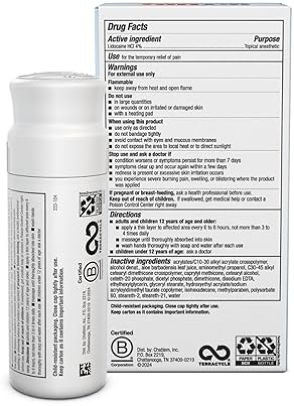 ICY HOT MAX STRENGTH LIDOCAINE PAIN RELIEF LIQUID WITH NO-MESS APPLICATOR, 2.5 OZ