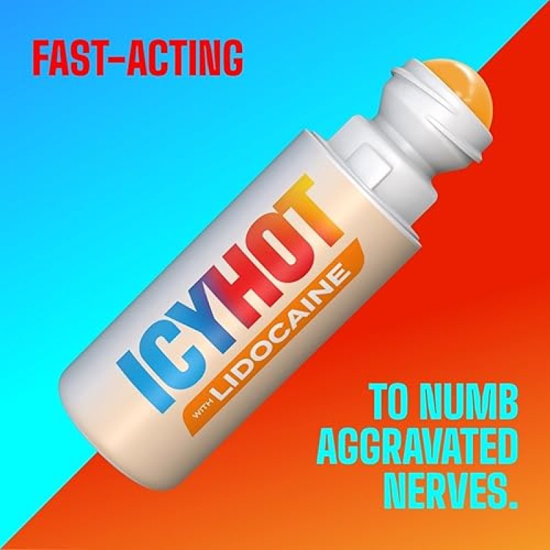 ICY HOT MAX STRENGTH LIDOCAINE PAIN RELIEF LIQUID WITH NO-MESS APPLICATOR, 2.5 OZ