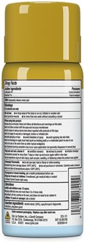 ICY HOT MAX STRENGTH PAIN RELIEF SPRAY WITH LIDOCAINE MENTHOL, 4 OZ FAST MUSCLE RELIEF