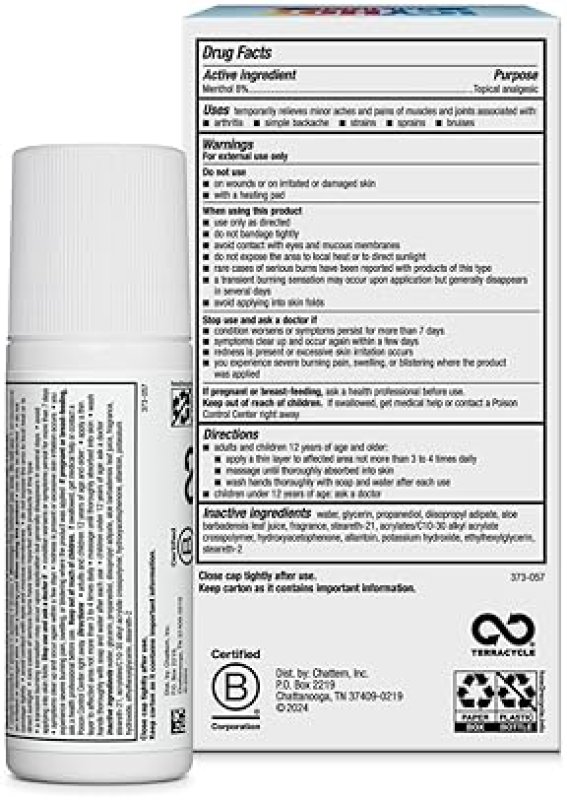 ICY HOT NIGHTTIME ROLL-ON PAIN RELIEF 8 MENTHOL WITH LAVENDER SCENT, 2 OZ NO MESS