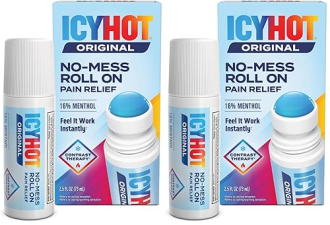 ICY HOT ORIGINAL MEDICATED PAIN RELIEF LIQUID 2.5 OZ, NO MESS APPLICATOR PACK OF 2