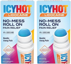 ICY HOT MAX STRENGTH LIDOCAINE PAIN RELIEF LIQUID 2.5 OZ, NO-MESS APPLICATOR, 2 PACK