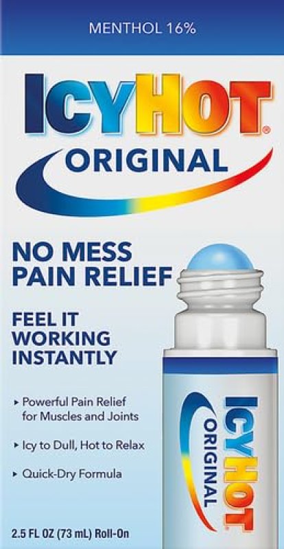ICY HOT ORIGINAL MEDICATED PAIN RELIEF LIQUID 2.5 OZ WITH NO MESS APPLICATOR, PACK OF 2