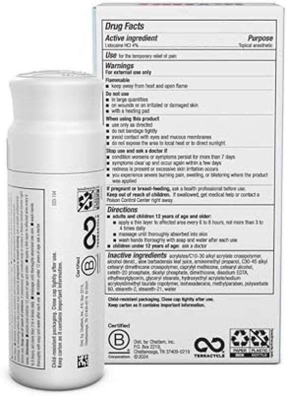 ICY HOT MAXIMUM STRENGTH LIDOCAINE PAIN RELIEF LIQUID 2.5 OZ, NO-MESS APPLICATOR, 2 PACK