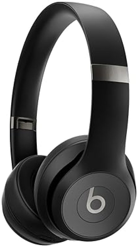 BEATS SOLO 4 WIRELESS BLUETOOTH ON-EAR HEADPHONES, MATTE BLACK, 50-HOUR BATTERY, APPLE ANDROID COMPA