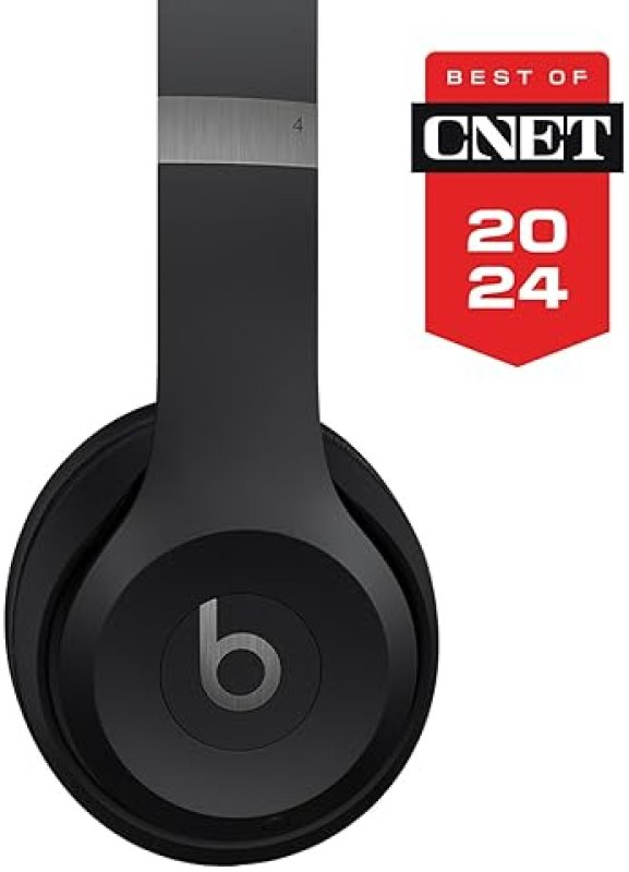 BEATS SOLO 4 WIRELESS BLUETOOTH ON-EAR HEADPHONES, MATTE BLACK, 50-HOUR BATTERY, APPLE ANDROID COMPA