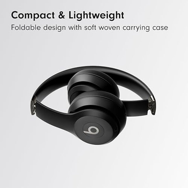 BEATS SOLO 4 WIRELESS BLUETOOTH ON-EAR HEADPHONES, MATTE BLACK, 50-HOUR BATTERY, APPLE ANDROID COMPA