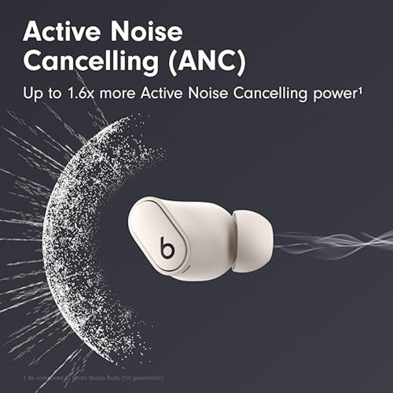 BEATS STUDIO BUDS TRUE WIRELESS NOISE CANCELLING EARBUDS WITH MIC, SWEAT RESISTANT IVORY