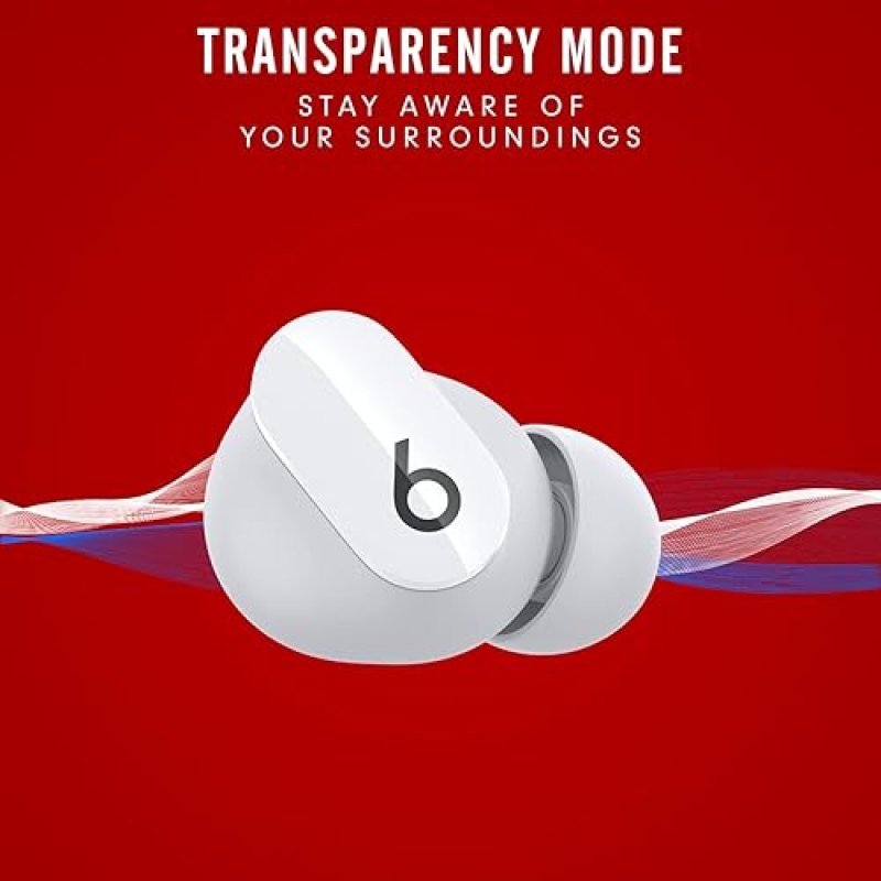 BEATS STUDIO BUDS TRUE WIRELESS NOISE CANCELLING EARBUDS WITH MIC, SWEAT RESISTANT, WHITE