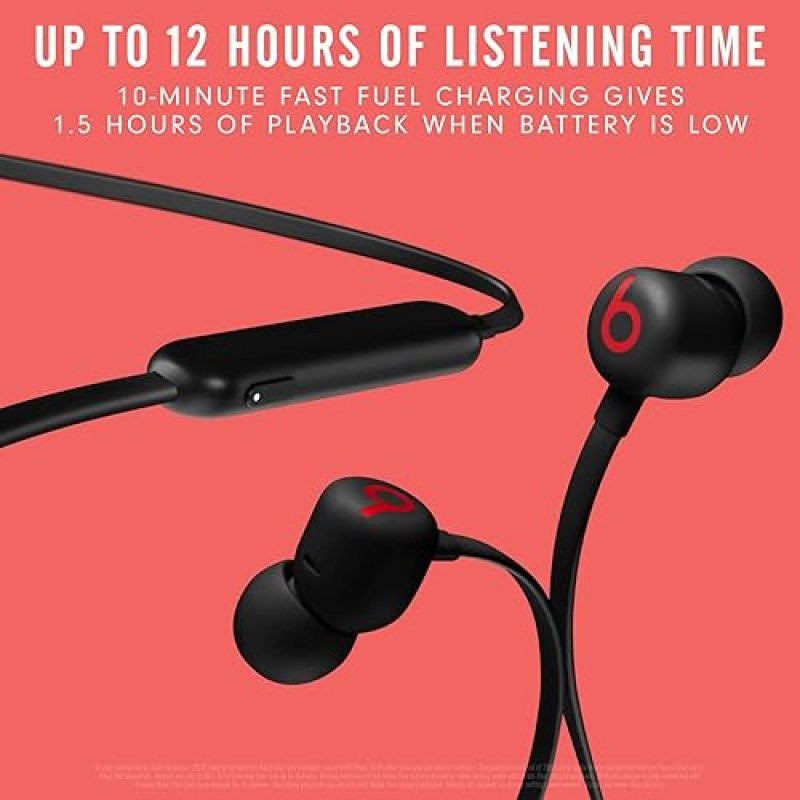 BEATS FLEX WIRELESS EARBUDS WITH APPLE W1 CHIP, MAGNETIC, BLUETOOTH 5.0, 12H PLAYTIME - BLACK