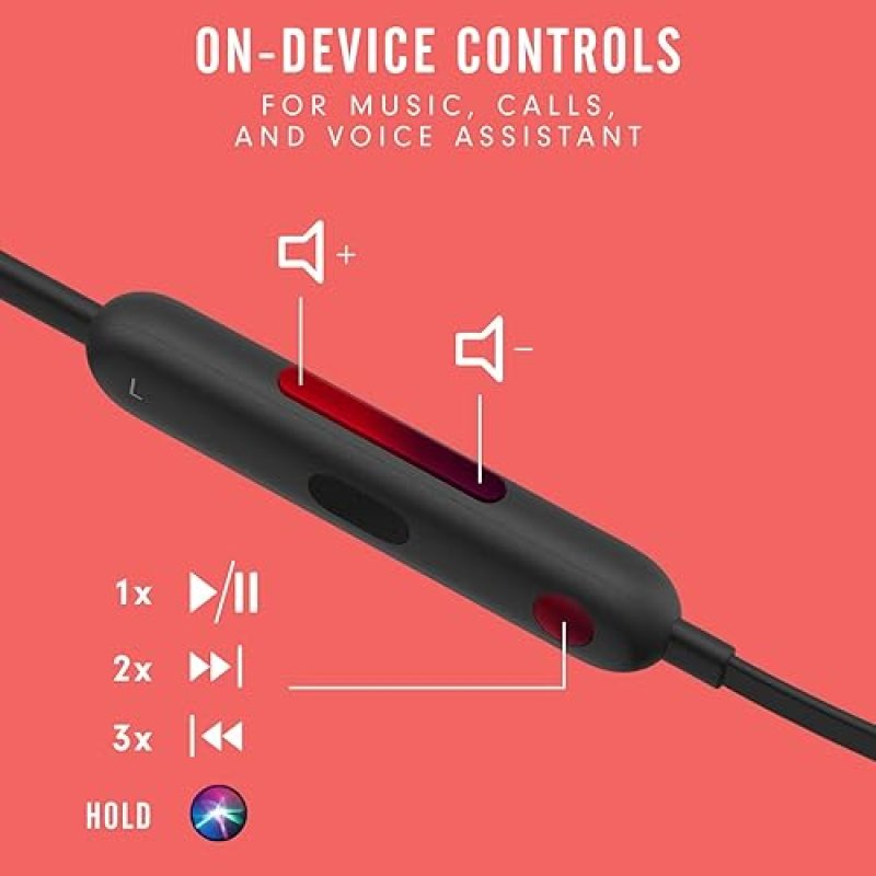 BEATS FLEX WIRELESS EARBUDS WITH APPLE W1 CHIP, MAGNETIC, BLUETOOTH 5.0, 12H PLAYTIME - BLACK