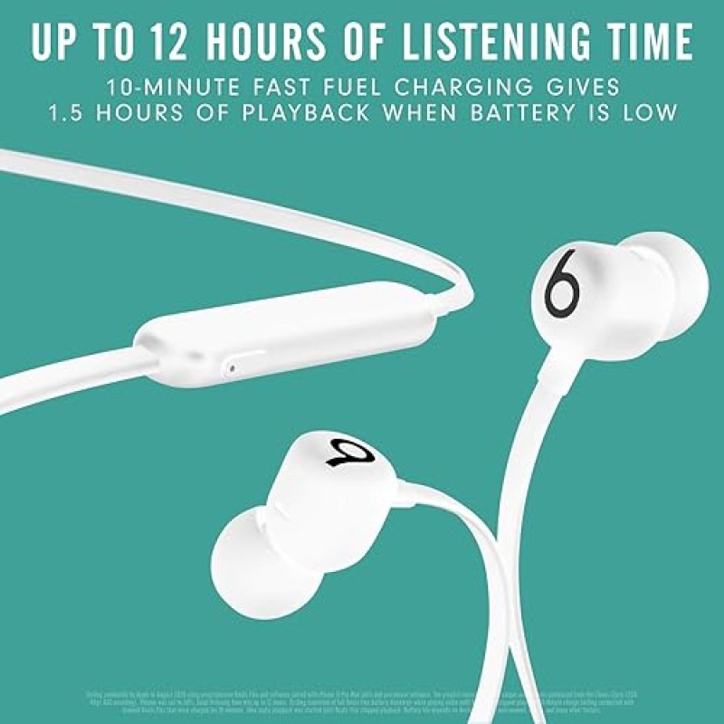 BEATS FLEX WIRELESS EARBUDS WITH APPLE W1 CHIP, BLUETOOTH, MIC, 12H PLAYTIME SMOKE GRAY