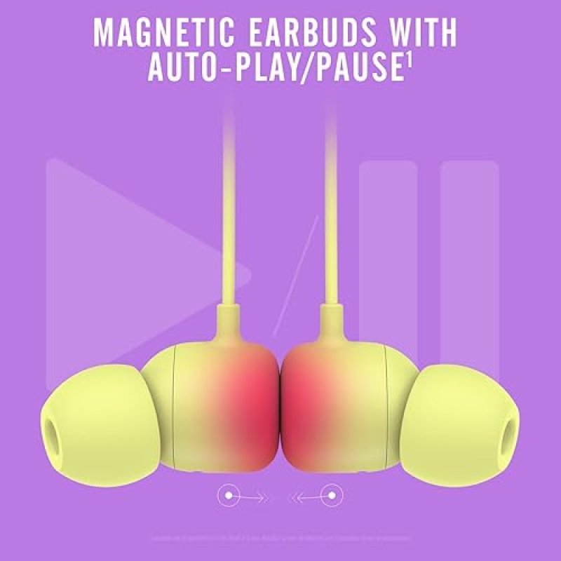 BEATS FLEX WIRELESS EARBUDS WITH APPLE W1 CHIP, MAGNETIC, BLUETOOTH 5.0, 12H PLAYTIME - YUZU YELLOW