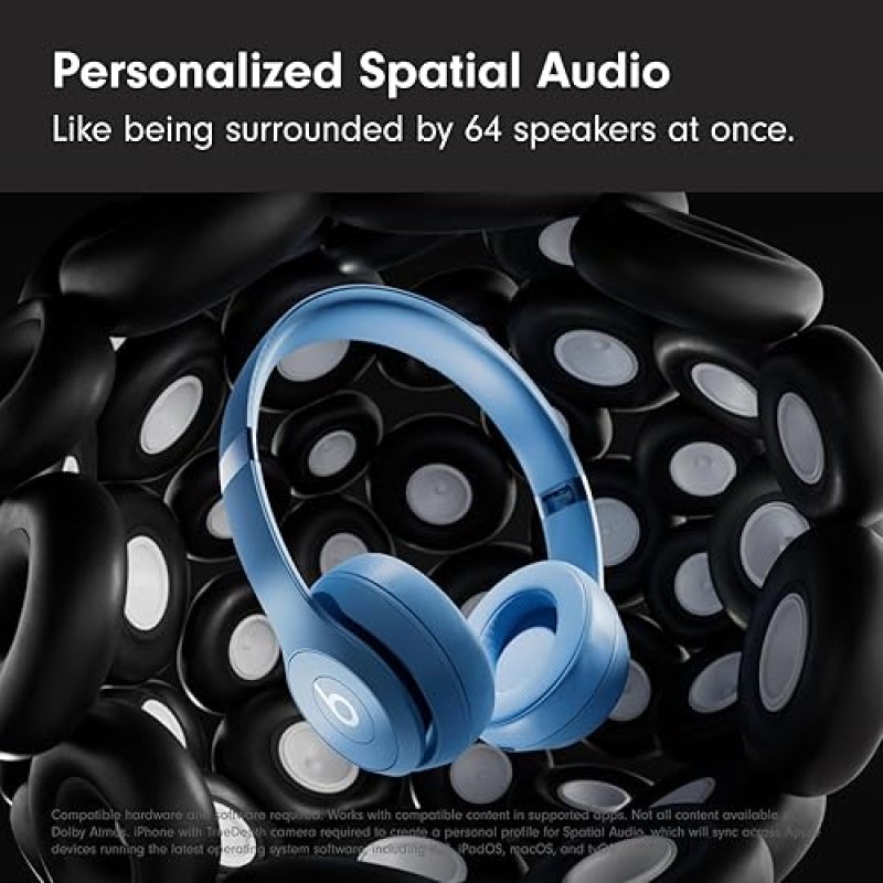 BEATS SOLO 4 WIRELESS BLUETOOTH ON-EAR HEADPHONES SLATE BLUE, APPLE ANDROID, 50H BATTERY